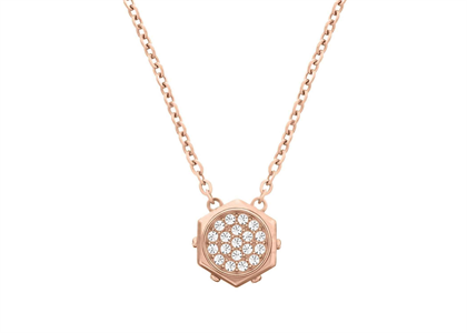 Rose Gold Plated CZ Studded Pendant